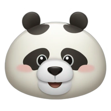 good morning happy panda face sticker