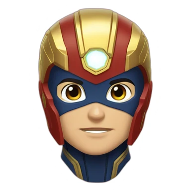 captain marvel's head  sticker