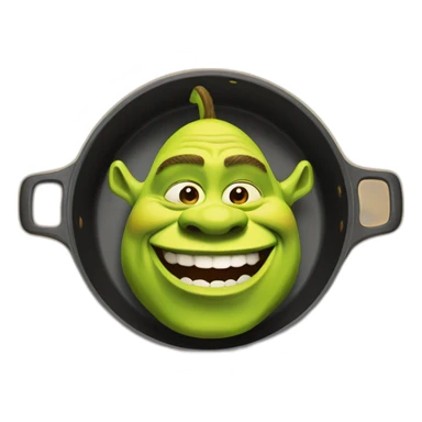 shrek on the pan sticker