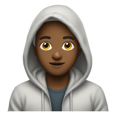 Iya wearing a hoodie  sticker