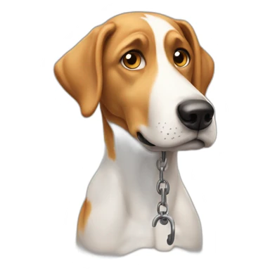 Chien avec point d interrogation  sticker