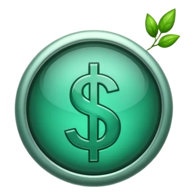 simbolo del dolar en verde  sticker