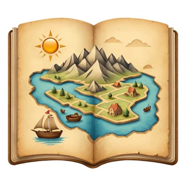 exploration map sticker