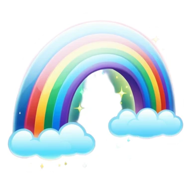 a beautiful romantic rainbow sparkling light trail magical sticker