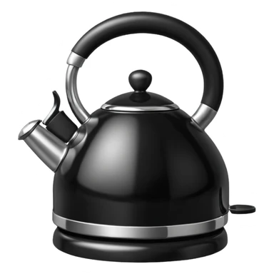 Retro style black kettle sticker