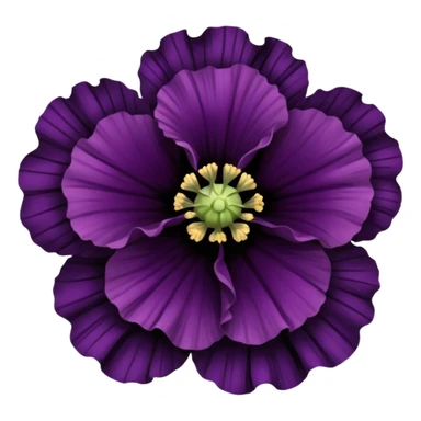 black hollyhock flower sticker