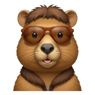 Capybara wearing sunglasses sticker