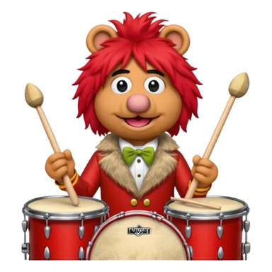 animal the drummer from the muppets sticker