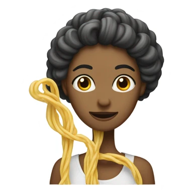 A woman with noodle legs sticker