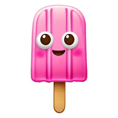 pink popsicle with chocolate realistic sticker