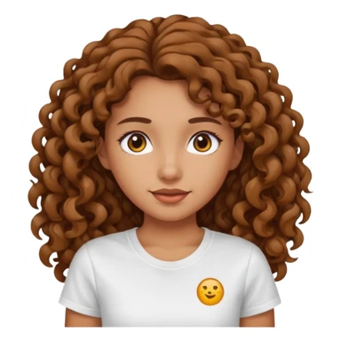 Quero uma menina moreninha com os cabelos longos e cacheados com uma blusa do sticker