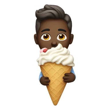 Person eating icecream sticker