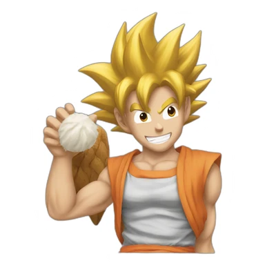 does goku clean nuts? sticker
