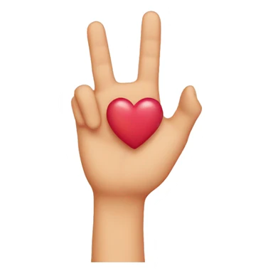 Finger heart sticker