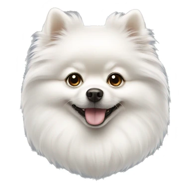 White Pomeranian dog sticker