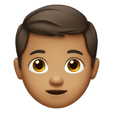 Tan baby boy with straight dark brown hair  sticker