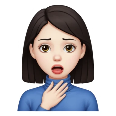 Girl choking her neck sticker