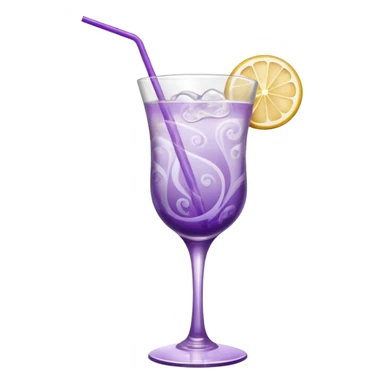 Cocktail light purple with high glass sticker