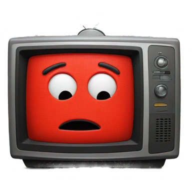 television with redscreen sticker