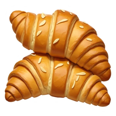 croissant font U sticker