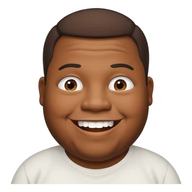 Fat black man missing half of front tooth sticker