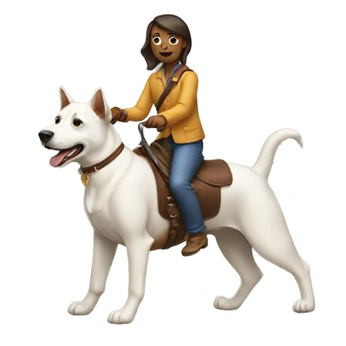 Person riding a dog sticker