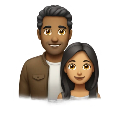 Brown man and Hispanic women sticker