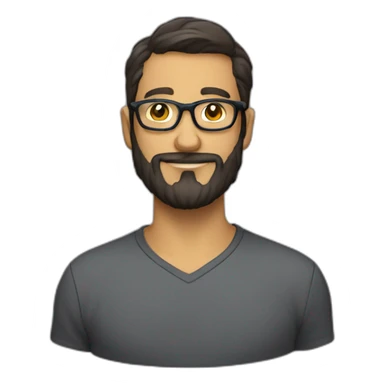 Nerd latin beard man glasses cap architect sticker