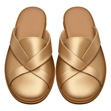 Light brown silk slippers and robe sticker