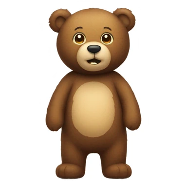 whole body of bear in jellycat style sticker