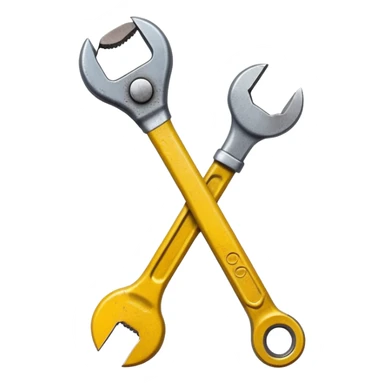 small yellow wrench sticker