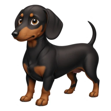 black Dachshund sticker