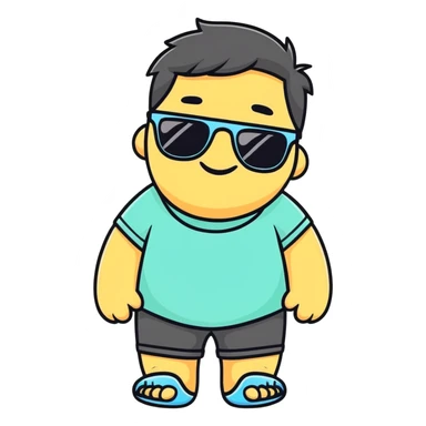 Toes wearing sunglasses  sticker