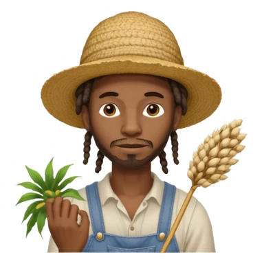 black cotton picker guy with dreadds sticker
