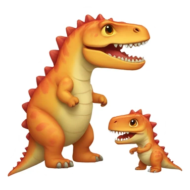 Dinasour with baby  sticker