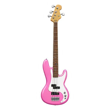 pink bass guitar sticker