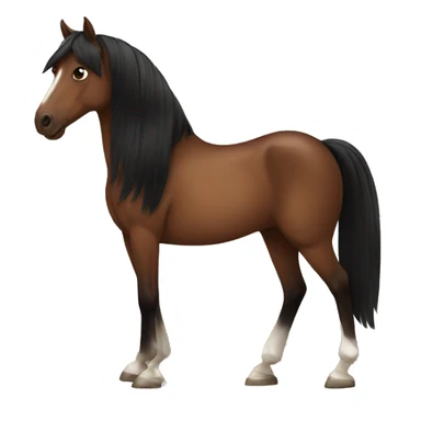 Brown horse with black Hair  sticker