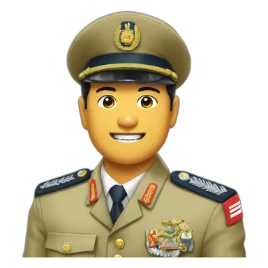 Prabowo Subianto wink wear military uniform sticker
