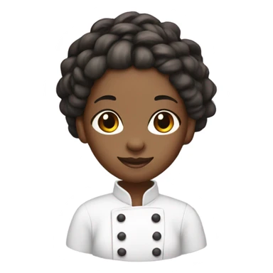 Black girl with lavender chefs coat she has braids with beads on the ends that are brown  sticker