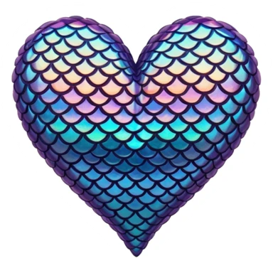 mermaid-themed heart sticker