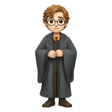 full body Harry Potter in robe laying down looking very stressed  sticker