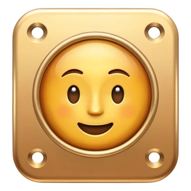 3D Brown golden apps and digital tools sticker