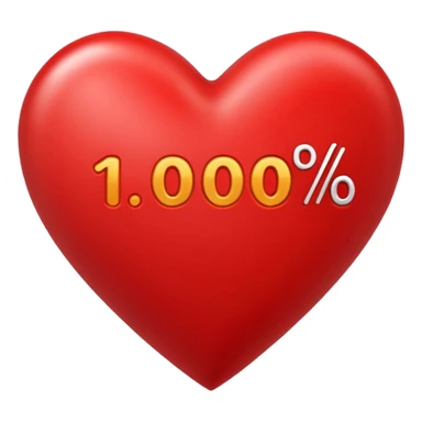 Un cœur au-dessus c'est écrit 100% sticker