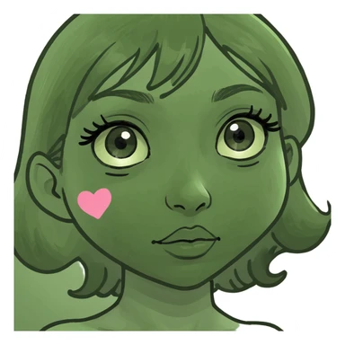 Girl with big heart eyes saying hubba hubba  sticker