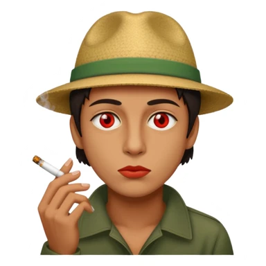 Low red eyes while smoking weed sticker