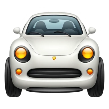 Auto blanco andando en carretera sticker