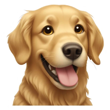 golden retriever smiling  sticker
