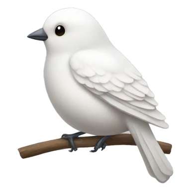 White round little bird sticker