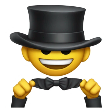 Race car with arms and top hat sticker