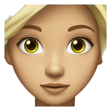 Shakira brown hair, white skin, green eyes  sticker